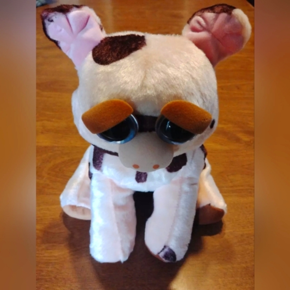 Feisty Pets 10” Mort The Snort Funny Spotted Stuffed Pig Changing Face Plush